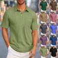 thumbnail image 1 of Vetsdori Mens Short Sleeve Shirts Polo Pockets Pullover Summer Gift for Men Work Summer Ropa Para Hombre Plain T-Shirts for Men Button up, 1 of 6