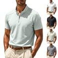 thumbnail image 1 of Vetsdori Mens Short Sleeve Shirts Work Summer Pullover Fashion Casual Zippered Travel Stand-Up Collar T-Shirts for Men Solid Color, 1 of 7