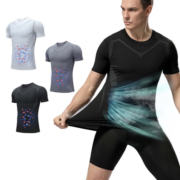 Vetsdori Mens Short Sleeve T-Shirts Summer Quick Dry Pullover Muscle Hombre Plain Crew Neck Training Ropa T-Shirts for Men Breathable