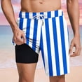 thumbnail image 1 of Vetsdori Mens Shorts Beach Summer Short Pants Lining 2 in 1 Dry Fit Swim Trunks Elastic Waist,Casual Shorts for Men Breathable,Size L, 1 of 6
