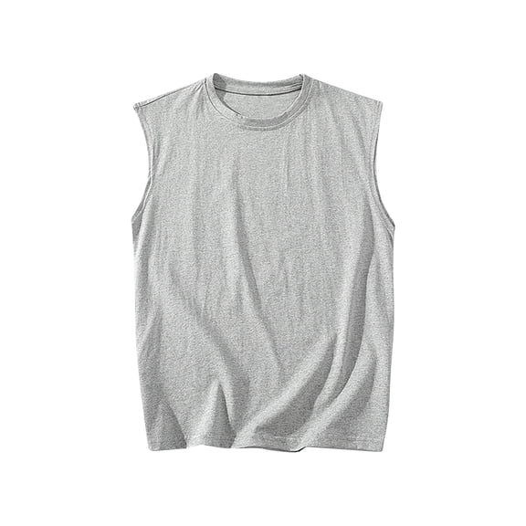 Vetsdori Mens Sleeveless T Shirts Athletic Sport Tank Tops Muscle Plain,Summer Undershirts Cotton Running Shirts for Men Crew Neck,XXXL