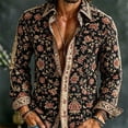 thumbnail image 1 of Vetsdori Mens Summer Collar Shirts Long Sleeve Big and Tall, Breathable Button down Work Casual Stylish Graphic Tops for Men, 1 of 6