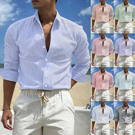 Vetsdori Mens Sun Protection Tshirts Long Sleeve Outdoor Button Down Winter Fashion Casual Collar Shirts for Men Graphic