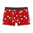 thumbnail image 1 of Vetsdori Mens Trunks Heart Print Valentine's Day Cozy Soft Boxer Briefs Fashion Gift for Men Boxers Underwear for Men Elastic Waist, 1 of 2