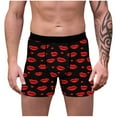 thumbnail image 1 of Vetsdori Mens Underwear Valentine Heart Print Cozy Soft Casual Trunks Elastic Waist Trendy Boxer Briefs for Men Boxers, 1 of 7