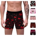 thumbnail image 1 of Vetsdori Mens Valentine's Day Underwear Soft Casual Cozy Trunks Boxers Gift for Men Ropa Hombre Elastic Waist Boxer Briefs for Men, 1 of 8