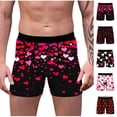 thumbnail image 1 of Vetsdori Mens Valentine's Day Underwear Soft Cozy Trunks Boxers Gift for Men Elastic Waist Heart Print Boxer Briefs for Men Holiday, 1 of 8