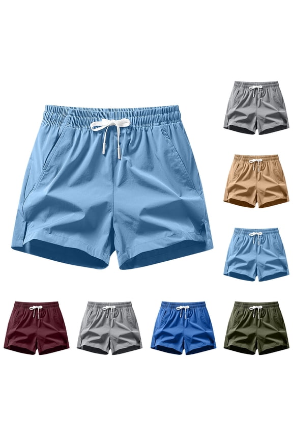 Mens Sports Shorts Running Soccer Athletic Short Pants Summer Workout,Pocket Drawstring Shorts for Men Elastic Waist