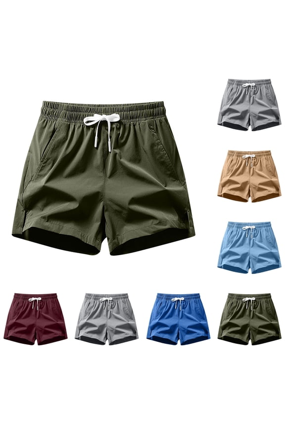 Mens Workout Shorts Running Sports Soccer Breathable Athletic Short Pants Summer,Pocket Drawstring Short Shorts for Men Elastic Waist