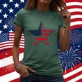 thumbnail image 1 of Vetsdori Patriotic Shirts for Women Short Sleeve USA Years Anniversary Pullover Casual Summer,Crew Neck Red White and Blue 4th of July Independence Day Womens T-shirts Fashion, 1 of 7
