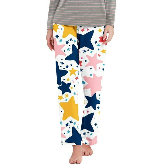 Vetsdori Plus Size Pajamas Pants for Women Printed Soft Sleepwear Elastic Waist, Wide Leg PJS Womens Sleep Pants Pjs Pants