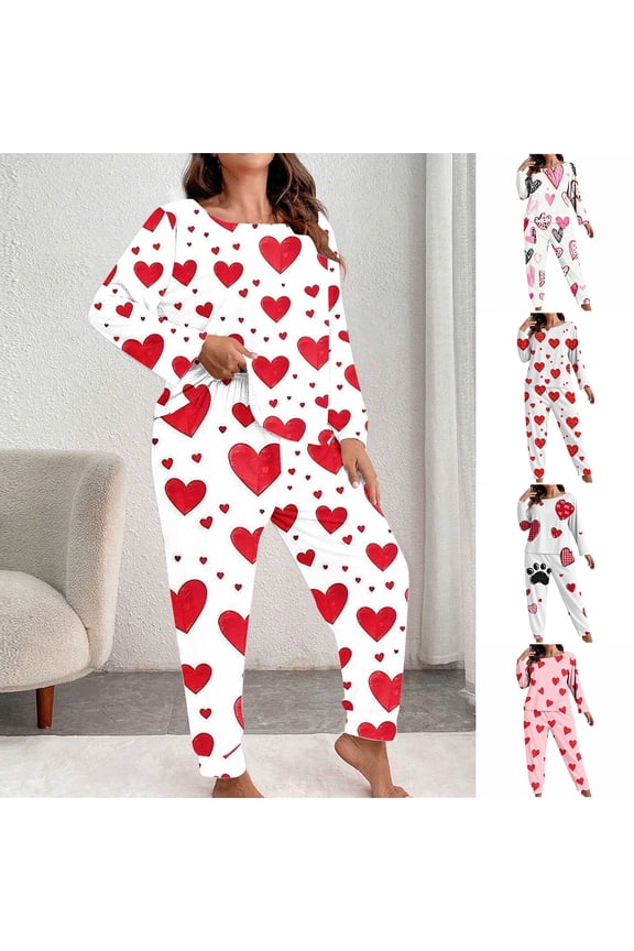 Plus Size Pajamas for Women Soft Nightwear Sets Winter,Sleepwear Womens Loungewear Home