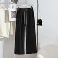 thumbnail image 1 of Vetsdori Pockets Pajamas Pants for Women Sleep Pants Pj Bottoms Holiday Sleepwear Wide Leg Elastic Waist Womens Lounge Pants Solor Color,Black, 1 of 5