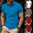 thumbnail image 1 of Vetsdori Polo Shirts for Men Short Sleeve Summer Pullover Work Plain Casual Button up Mens T-Shirts Ropa Para Hombre, 1 of 7