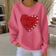 thumbnail image 1 of Vetsdori Pullover Sweatshirts for Women Crew Neck Shirts Valentine Valentine's Days Love Heart Womens Sweatshirts Gifts for Girlfriend, 1 of 4
