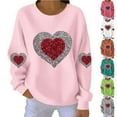 thumbnail image 1 of Vetsdori Pullover Sweatshirts for Women Crew Neck Valentine Shirts Winter, Love Heart Valentine's Days Womens Sweatshirts, 1 of 4