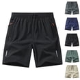 thumbnail image 1 of Vetsdori Mens Shorts Shorts Lightweight Athletic Pull-On Quick Dry Ice Slik Elastic Waist Pockets,Casual Beach Shorts for Men Summer, 1 of 9