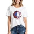 thumbnail image 1 of Vetsdori Short Sleeve Shirts for Women USA Years Anniversary Patriotic Pullover Independence Day Graphic Red White and Blue Crew Neck,Summer Fashion Womens Blouses Casual, 1 of 5