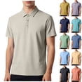 thumbnail image 1 of Vetsdori Short Sleeve Shirts for Men Pullover Summer Polo Casual Work Button up Ropa Para Hombre Mens T-Shirts Gift for Husband, 1 of 8