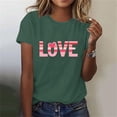 thumbnail image 1 of Vetsdori Short Sleeve Shirts for Women Graphic Gifts for Her Pullover Young Adult Cotton,Summer Casual Blouse Valentines Cute Juniors Tops Workout, 1 of 8
