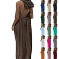 thumbnail image 1 of Vetsdori Sleeveless Maxi Dresses for Women Sundress Summer Slip Dress Plus Size Purple Plain Casual,Tank Backless Ice Slik Womens Dress Lightweight, 1 of 9