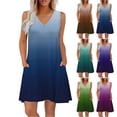 thumbnail image 1 of Vetsdori Sleeveless Mini Dresses for Women Tank Graphic Slip Dress Beach,Casual Sundress V-Neck Pockets Juniors Dress Summer, 1 of 8