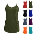 thumbnail image 1 of Vetsdori Sleeveless Tank Tops for Women Plus Size Camisole Tshirts Pullover Pockets Casual Work,Summer V Neck Womens Tops Lightweight, 1 of 2