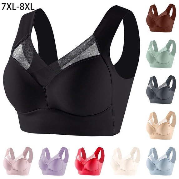 Vetsdori Soft Sports Bras for Women No Padding Yoga Bralette Wirefree Plus Size Summer,Womens Bras Lightweight