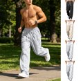 thumbnail image 1 of Vetsdori Sport Pants for men Open Bottom Breathable Wide Leg Pockets Athletic Stylish Lightweight Elastic Waist Pantalones Mens Sports Pants Big and Tall, 1 of 9