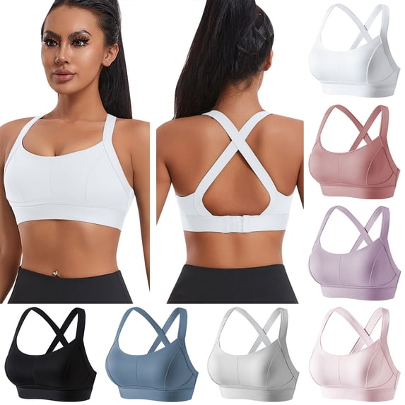 Vetsdori Sports Bras for Women Workout Racerback Bralette Push up,Soft No Padding Womens Bras Summer
