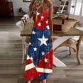 thumbnail image 1 of Vetsdori Summer Maxi Dress for Women's Red White and Blue Fourth of July Slip Dress Backless Tank Star Print Ankle Length,Patriotic Womens Dress V-Neck, 1 of 8