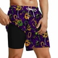 thumbnail image 1 of Vetsdori Summer Shorts for Men Beach Short Pants Pocket Swim Trunks,Dry Fit Casual Lining 2 in 1 Breathable Mens Shorts Elastic Waist,Size XXL, 1 of 5