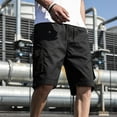 thumbnail image 1 of Vetsdori Mens Elastic Waist Shorts Summer Pull-On Casual,Pockets Athletic Cargo Shorts for Men Ropa, 1 of 9