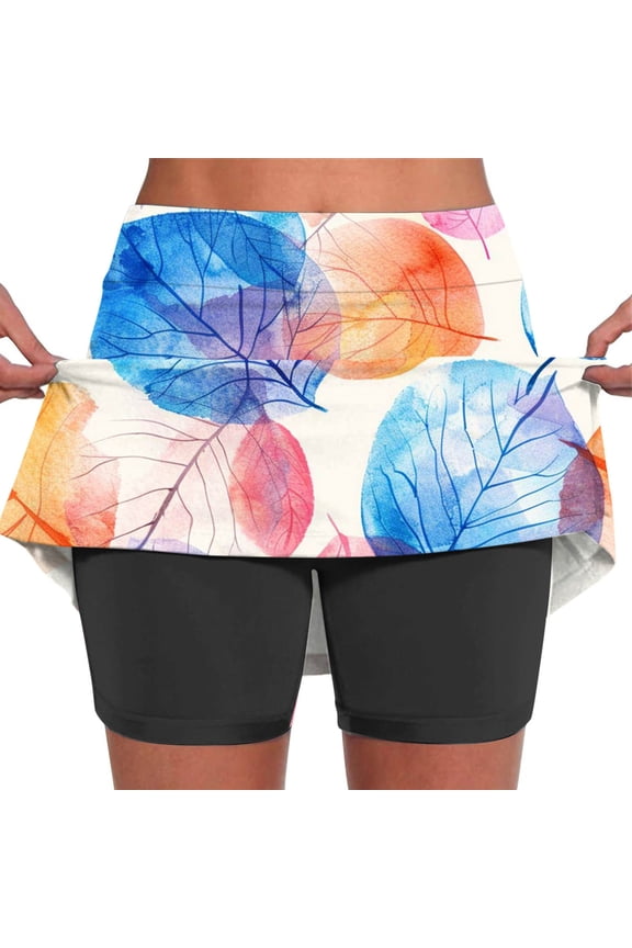 Summer Skorts for Women Tennis Shorts Workout,Yoga Casual Running Womens Skirts Graphic