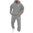 thumbnail image 1 of Vetsdori Sweat Suit 2 Piece Sets Mens,Tracksuits for Men Set,Loungewear Casual Workout Outfits Sports Athletic Gym Pocket,Hooded Sweatshirts and Joggings for Men, 1 of 5