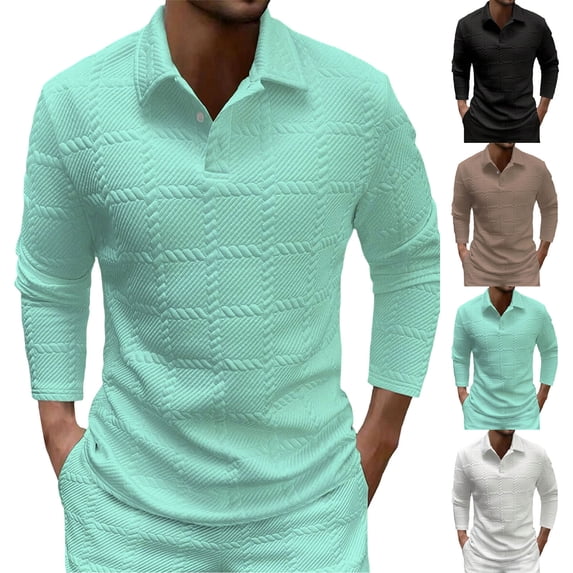 Vetsdori Sweatshirt Tshirts for Men Winter Long Sleeve Pullover Outdoor Casual Travel Plain Mens Tops Button up