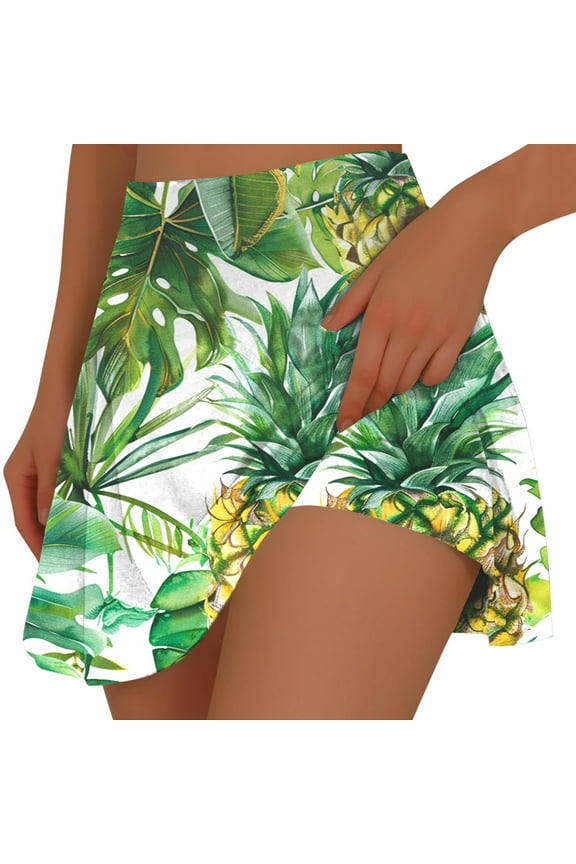 Tennis Skorts for Women Workout Hawaiian Shorts Casual,Yoga Graphic Summer Womens Skirts Running