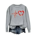 thumbnail image 1 of Vetsdori Valentine Sweatshirts for Women Crew Neck Pullover Shirts, Valentine's Days Gifts for Girlfriend Womens Sweatshirts Cute, 1 of 4