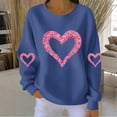thumbnail image 1 of Vetsdori Valentine Sweatshirts for Women Pullover Crew Neck Shirts Valentine's Days, Winter Womens Sweatshirts Love Heart, 1 of 4
