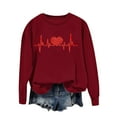 thumbnail image 1 of Vetsdori Valentine Sweatshirts for Women Pullover Shirts Spring Valentine's Days, Gifts for Girlfriend Womens Sweatshirts Love Heart, 1 of 4