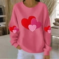 thumbnail image 1 of Vetsdori Valentine Sweatshirts for Women Pullover Valentine's Days Shirts Crew Neck Holiday Womens Sweatshirts Winter, 1 of 4