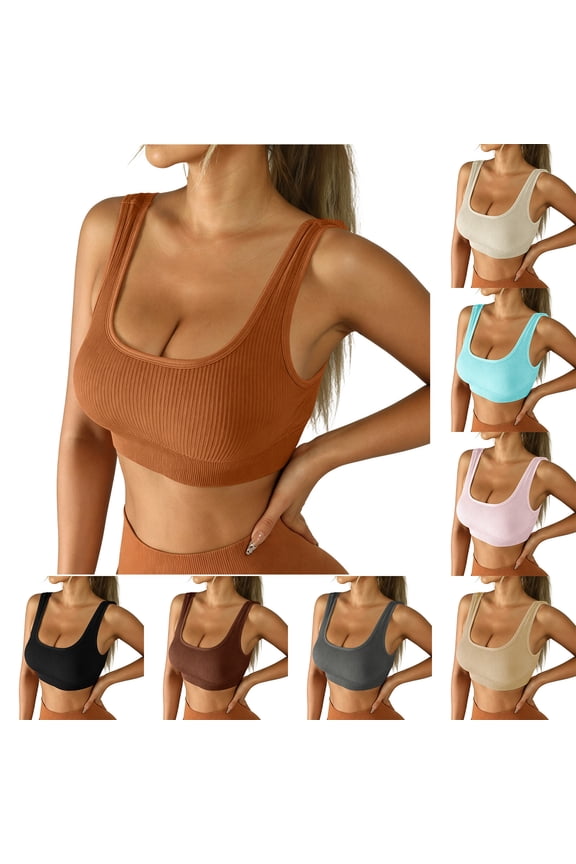 Wirefree Sports Bras for Women Workout Bralette Soft No Padding,Lightweight Womens Bras