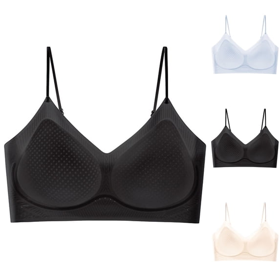 Vetsdori Women's Everyday Bras Breathable No Wire Bralette Push up,No Padding Lightweight Bras for Women