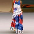 thumbnail image 1 of Vetsdori Women's Fourth of July Maxi Dress Red White and Blue Summer Slip Dress Star Print Party Tank,Backless Ankle Length Dress for Women Outfits, 1 of 5