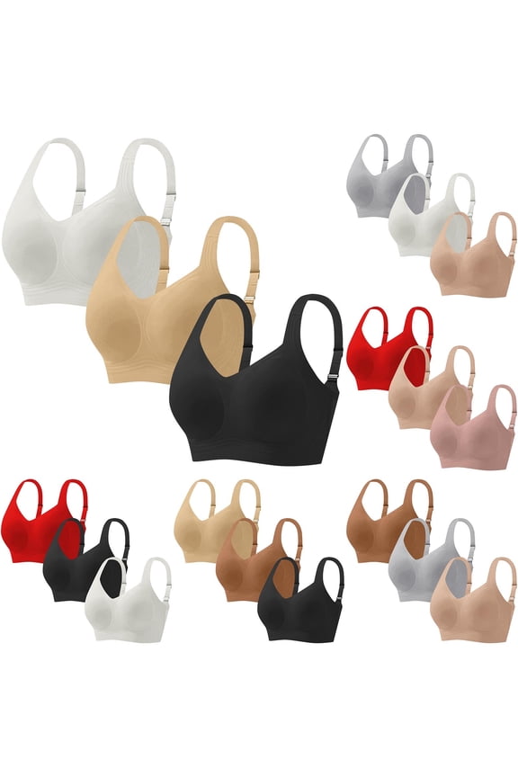 Women's Ice Slik Everyday Bras Sports Wirefree Bralette Soft No Padding,Push up Bras for Women Casual