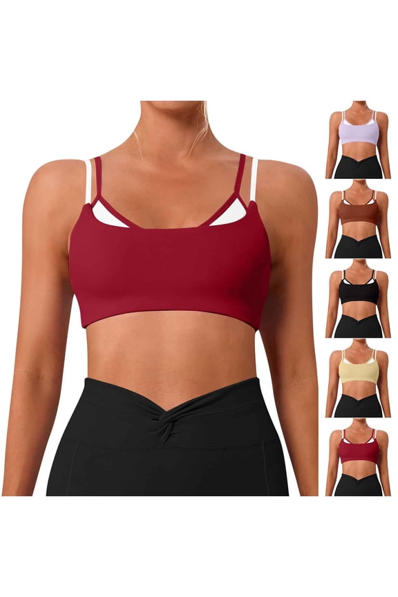 Women's No Underwire Sports Bras Bralette Workout Padded,Lightweight Bras for Women Soft