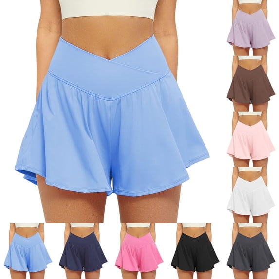 Vetsdori Women's Yoga Skorts Tennis Quick Dry Shorts Workout,Summer Solid Color Casual Skirts for Women