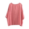 thumbnail image 1 of Vetsdori Womens 3/4 Sleeve Tops Plus Size Pullover Cotton Holiday,Plain Loose Summer Blouses for Woman Crew Neck, 1 of 2