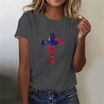 thumbnail image 1 of Vetsdori Womens American Flag T Shirts Short Sleeve Fourth of July Pullover Graphic Red White and Blue,Summer Casual USA Years Anniversary Independence Day Shirts for Women Crew Neck, 1 of 5