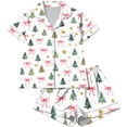 thumbnail image 1 of Vetsdori Womens Christmas Shorts & Top Pajamas Sets Button up PJS Homewear,Lightweight Soft Sleepwear Collared Pajamas for Women Home, 1 of 6